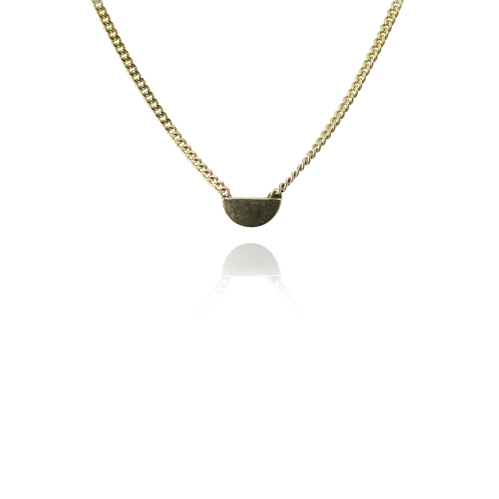 Necklace with half moon